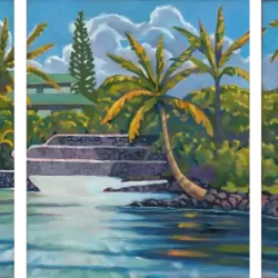 Champagne Pond Triptych