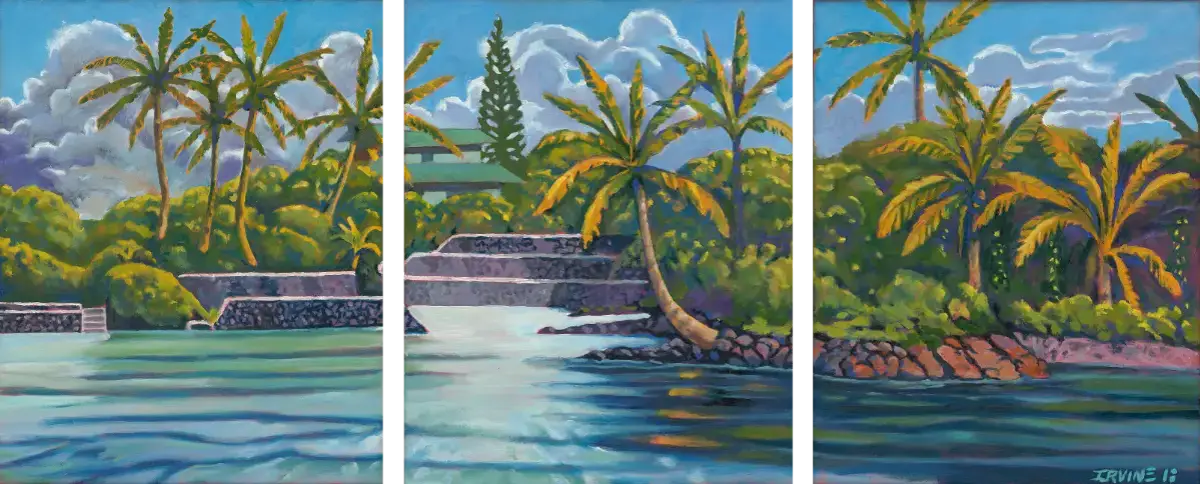 Champagne Pond Triptych