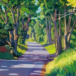 Red Road with Wall